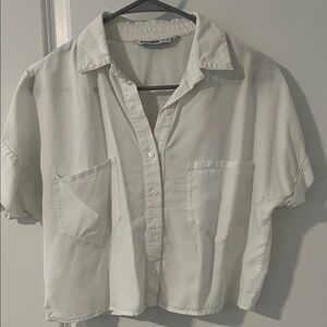 Zara White Button Down Shirt